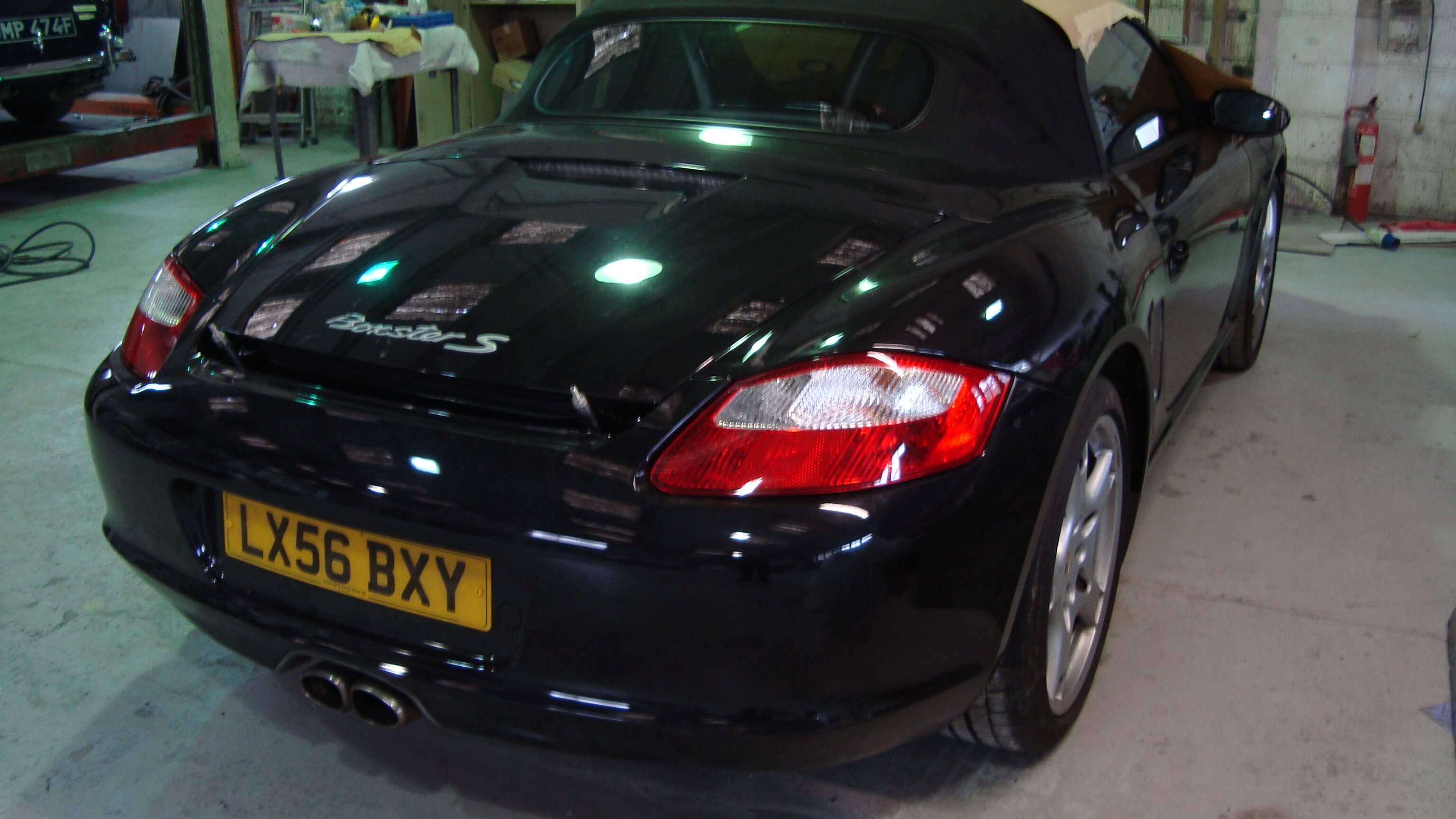 repaired porsche boxster