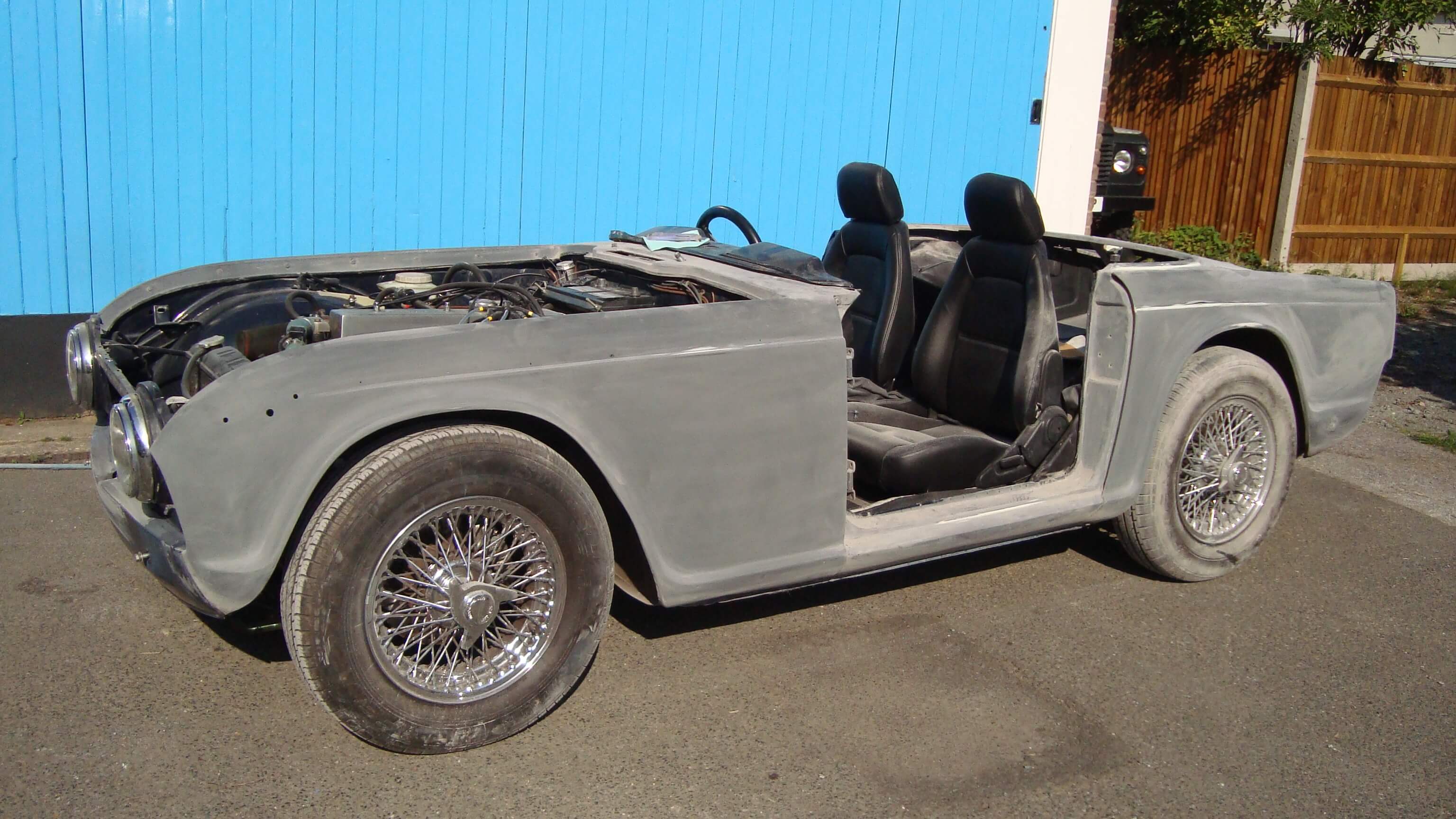 in the process of fixing a dent