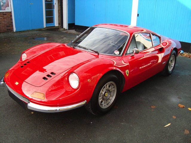 red ferrari repaired