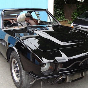 black car with no radiator